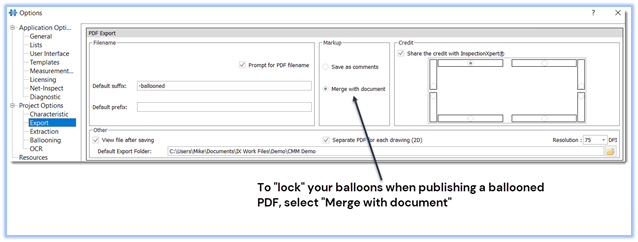 How Can I Lock My Balloons When Publishing A PDF Report 